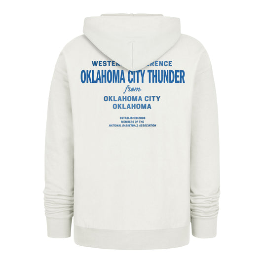 OKC Thunder 47 Brand Leon Foundation Sandstone Sweatshirt in White - Back view