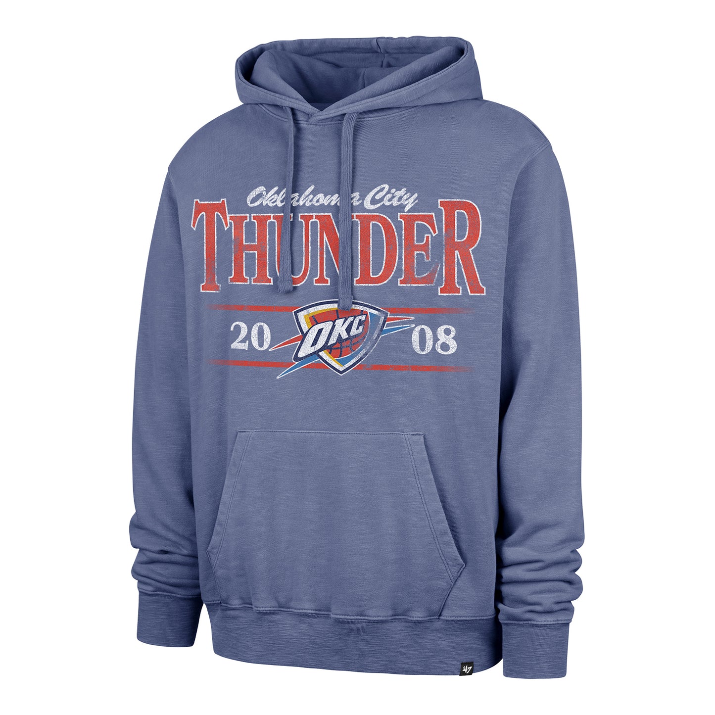 OKC Thunder 47 Brand Reclaimed  Slub French Terry Sweatshirt in Blue - Front View