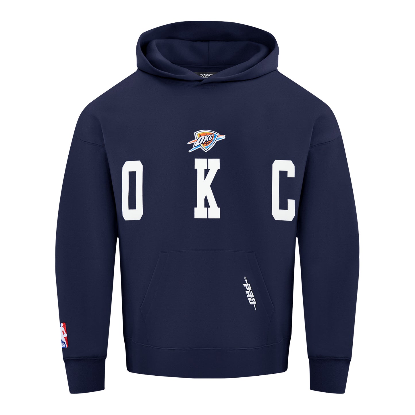 OKC Thunder Pro Standard Repeat Billboard Sweatshirt in Blue - Front View