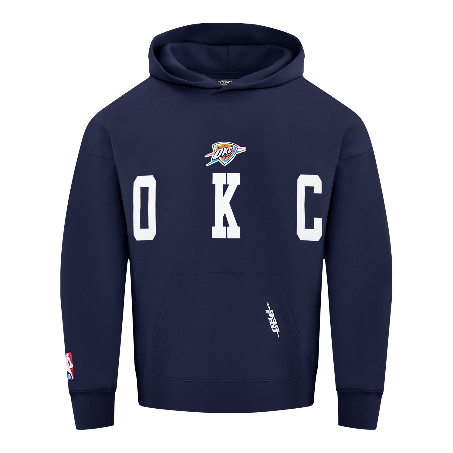 OKC Thunder Pro Standard Repeat Billboard Sweatshirt in Blue - Front View