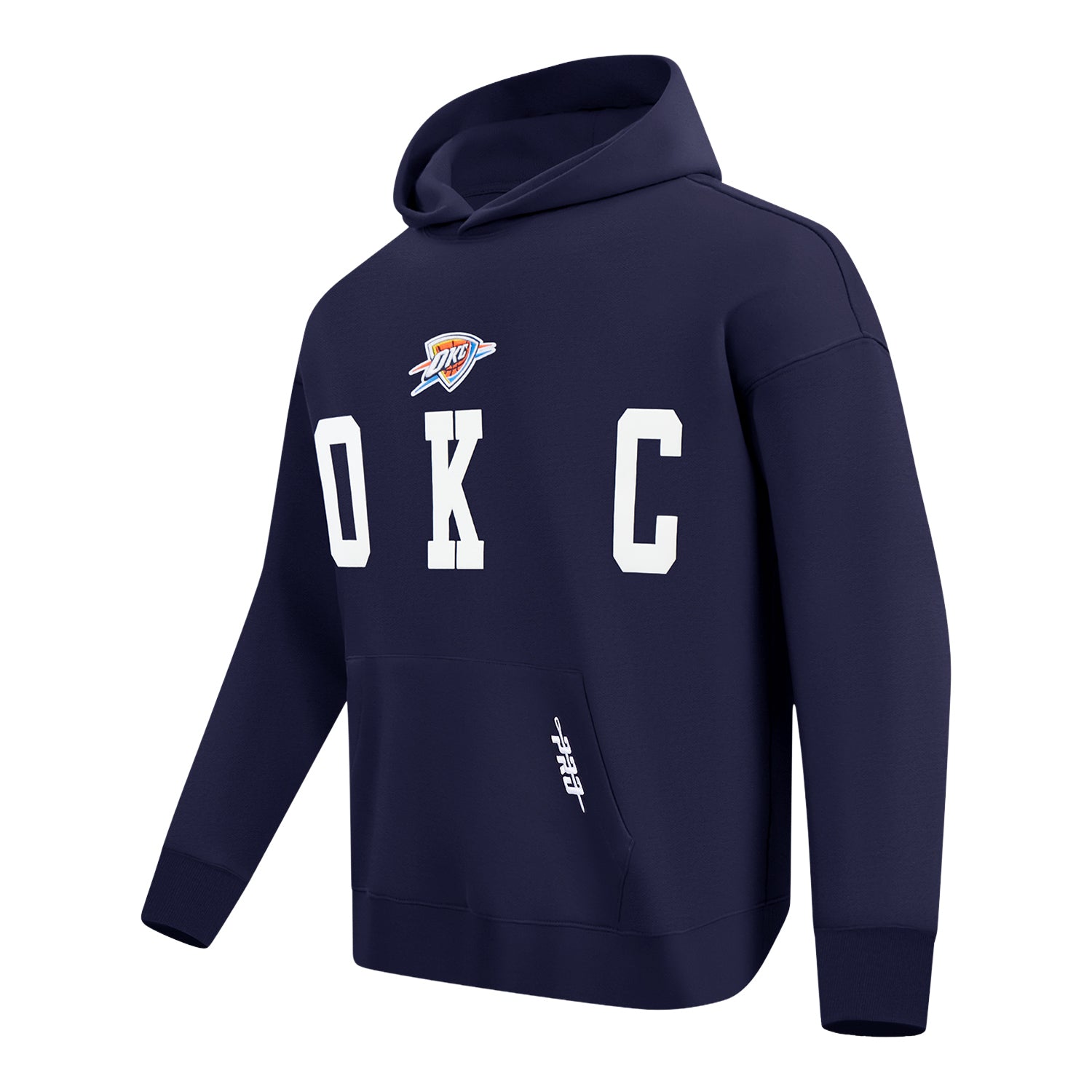 OKC Thunder Pro Standard Repeat Billboard Sweatshirt in Blue - Front Left View