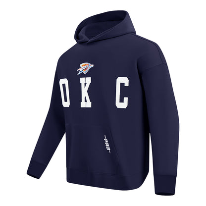 OKC Thunder Pro Standard Repeat Billboard Sweatshirt in Blue - Front Left View