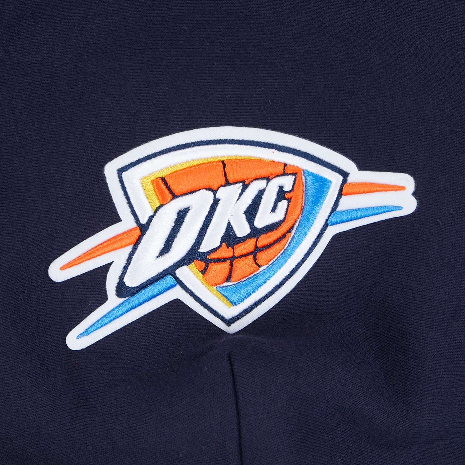 OKC Thunder Pro Standard Repeat Billboard Sweatshirt in Blue - Hoodie Patch View