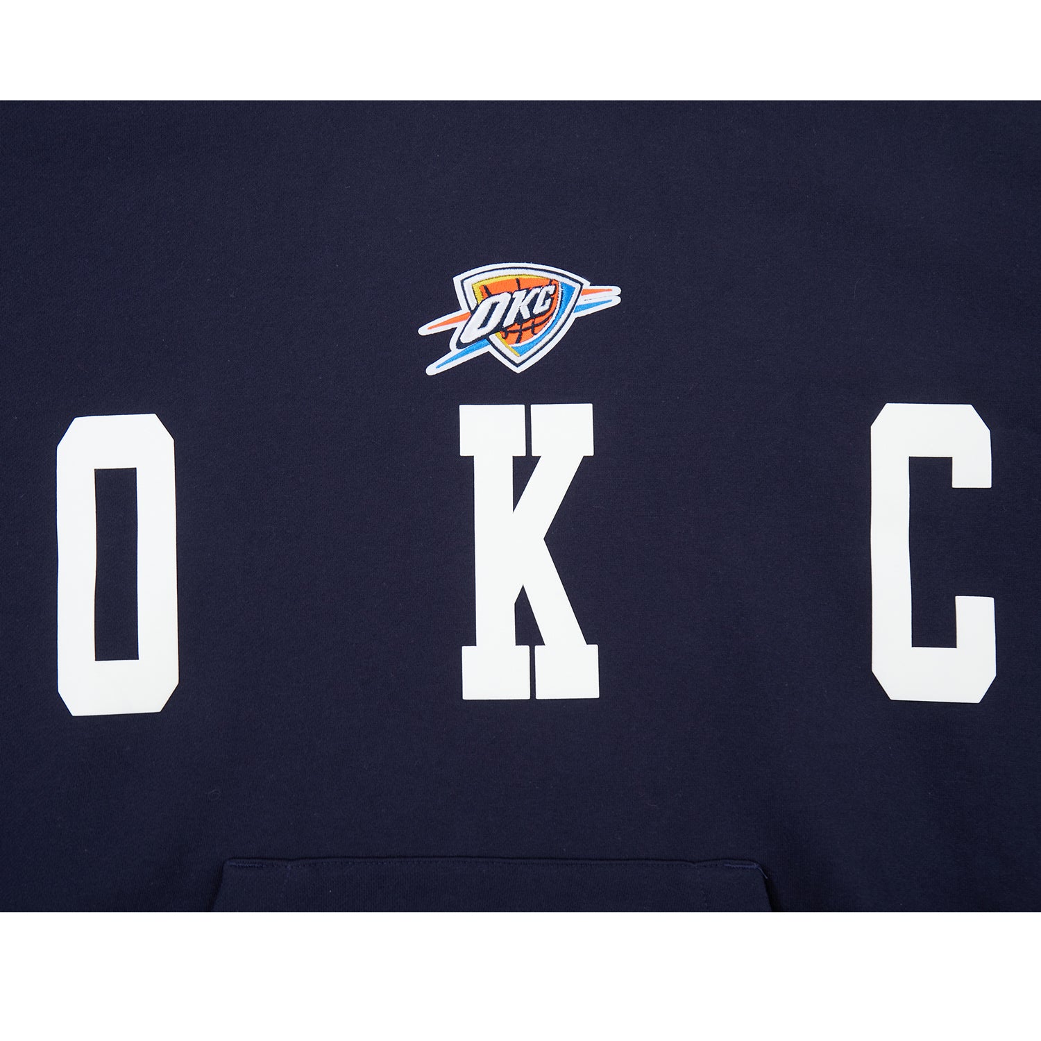 OKC Thunder Pro Standard Repeat Billboard Sweatshirt in Blue - Front View