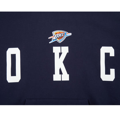 OKC Thunder Pro Standard Repeat Billboard Sweatshirt in Blue - Front View