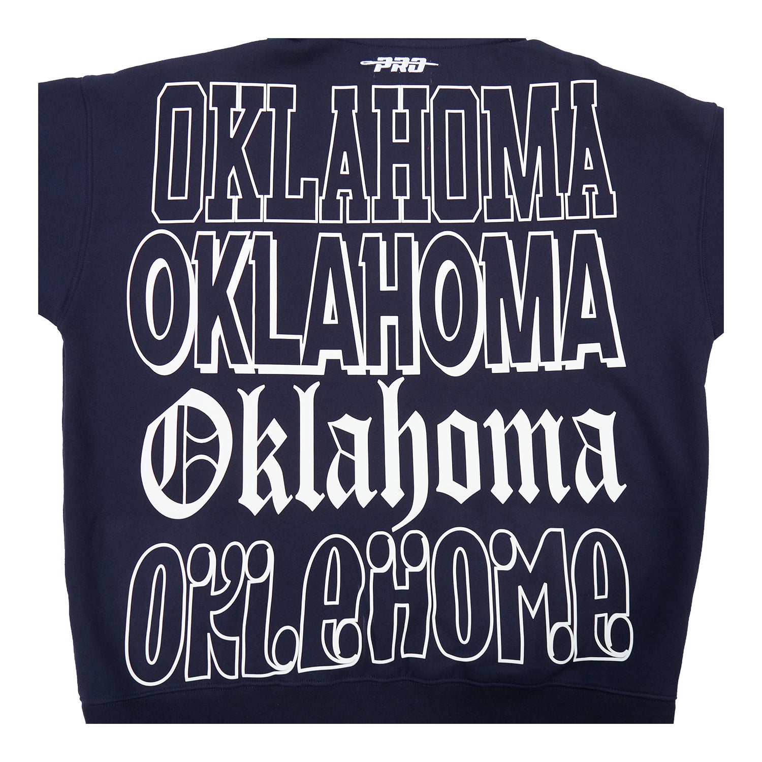 OKC Thunder Pro Standard Repeat Billboard Sweatshirt in Blue - Back View