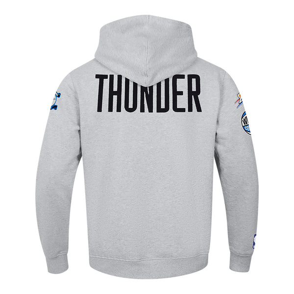 OKC THUNDER PRO STANDARD MODERN ORIGINALS HOODIE IN GREY - BACK VIEW