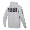 OKC THUNDER PRO STANDARD MODERN ORIGINALS HOODIE IN GREY - BACK SIDE VIEW