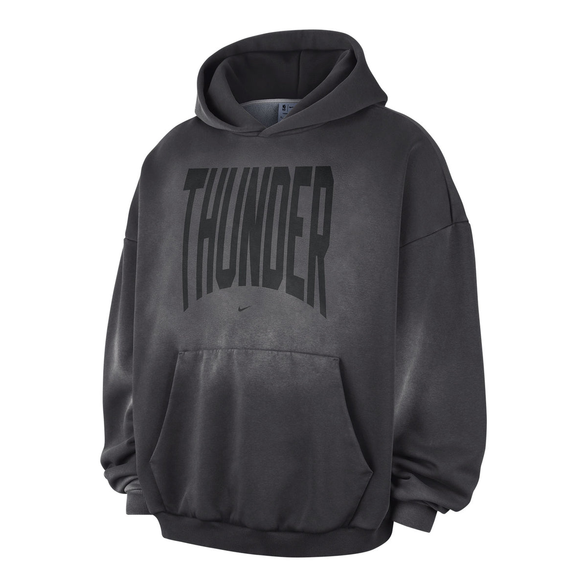 OKC Thunder Nike 2026-27 Washed Travel Hoodie in Black - Front view