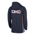 2025-26 CITY EDITION OKC THUNDER NIKE AUTHENTIC HOODIE in Blue - Back View
