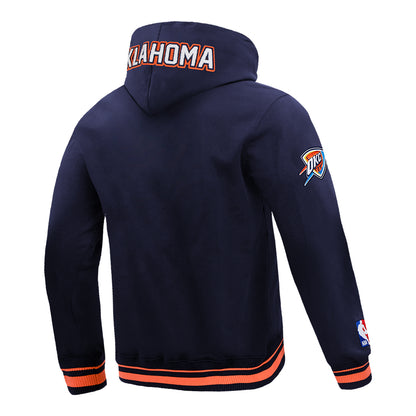 2025-26 CITY EDITION OKC THUNDER PRO STANDARD FLEECE SWEATSHIRT in Navy - Back View