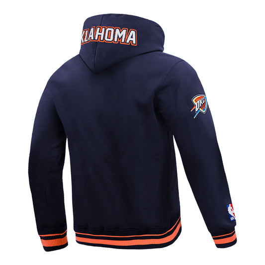 2025-26 CITY EDITION OKC THUNDER PRO STANDARD FLEECE SWEATSHIRT in Navy - Back View
