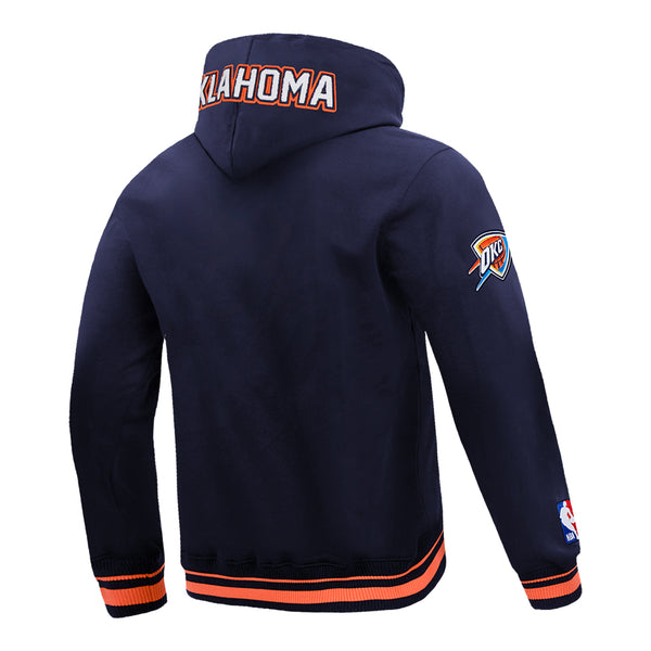 2025-26 CITY EDITION OKC THUNDER PRO STANDARD FLEECE SWEATSHIRT in Navy - Back View