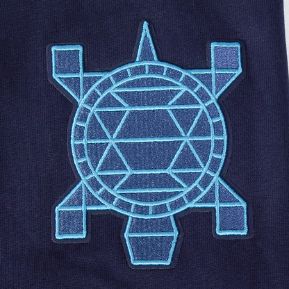 2025-26 CITY EDITION OKC THUNDER PRO STANDARD FLEECE SWEATSHIRT in Navy - Left Sleeve Detail View