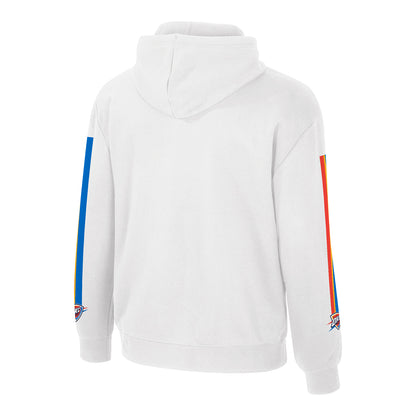 OKC Thunder Stadium Essentials Association Sweatshirt in White - Back View