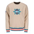 OKC Thunder Stripe Trim Native Crewneck Sweatshirt in Tan - Front View