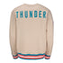 OKC Thunder Stripe Trim Native Crewneck Sweatshirt in Tan - Back View