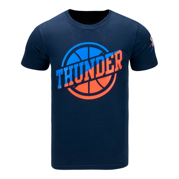 OKC THUNDER MENS JERSEY CREWNECK IN BLUE - FRONT VIEW