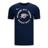 OKC THUNDER BASKETBALL NIKE DRI-FIT T-SHIRT IN BLUE - FRONT VIEW