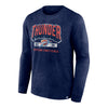 OKC THUNDER FANATICS WASHED L/S T-SHIRT IN NAVY - FRONT VIEW