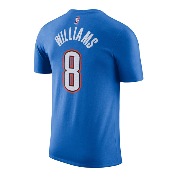 NIKE THUNDER JALEN WILLIAMS N&N T-SHIRT IN BLUE - BACK VIEW