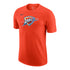 OKC THUNDER NIKE CORE SHIELD T-SHIRT IN ORANGE - FRONT VIEW