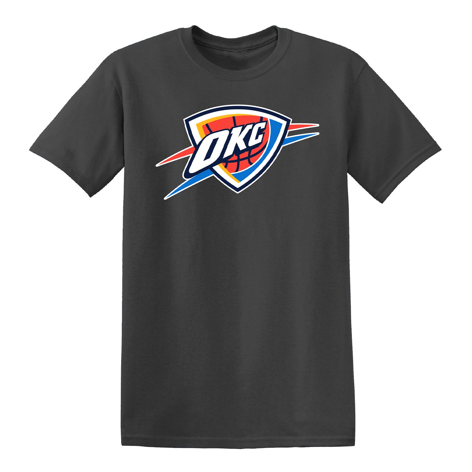 OKLAHOMA CITY THUNDER PRIMARY LOGO CHARCOAL T-SHIRT