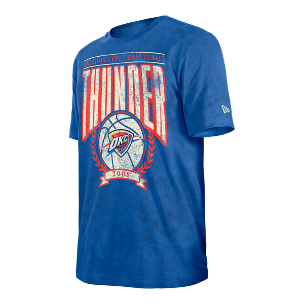 OKC THUNDER NEW ERA VARISTY MINERAL WASH TEE - Front View