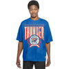 Model Wearing OKC THUNDER NEW ERA VARISTY MINERAL WASH TEE - Front View