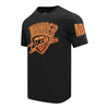 OKC THUNDER PRO STANDARD PEBBLED LEATHER T-SHIRT - Front View