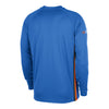 OKC THUNDER NIKE WARM-UP LONG SLEEVE TOP in Blue - Back View