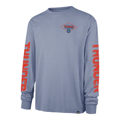 OKC THUNDER 47 BRAND OUTDOORS CAIRN RAVINE L/S T-SHIRT in Blue - Front View