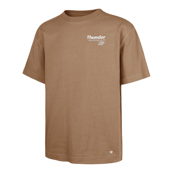 OKC THUNDER 47 BRAND FOUNDATION LATERAL T-SHIRT in Brown - Front View