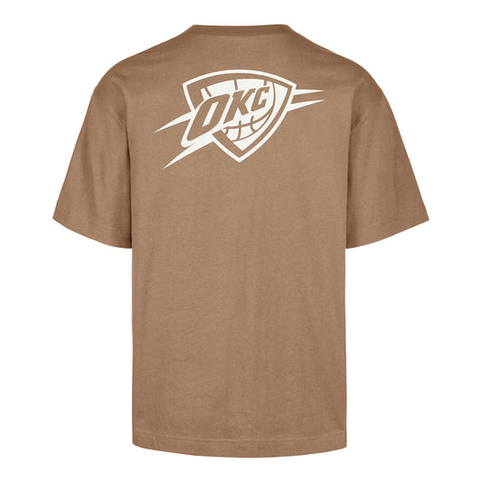 OKC THUNDER 47 BRAND FOUNDATION LATERAL T-SHIRT in Brown - Back View