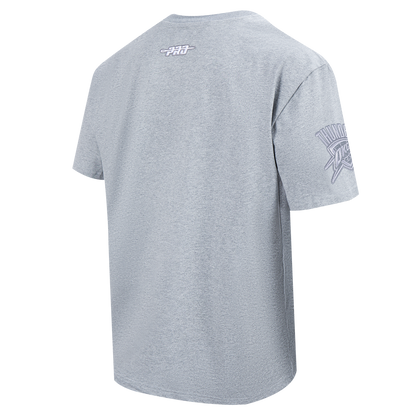 OKC Thunder Pro Standard Tonal Terry Cloth T-Shirt in Grey - Angled Back View