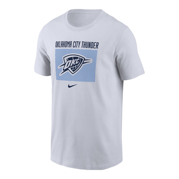 Okc Thunder Nike Reverb T-Shirt in White - Front View