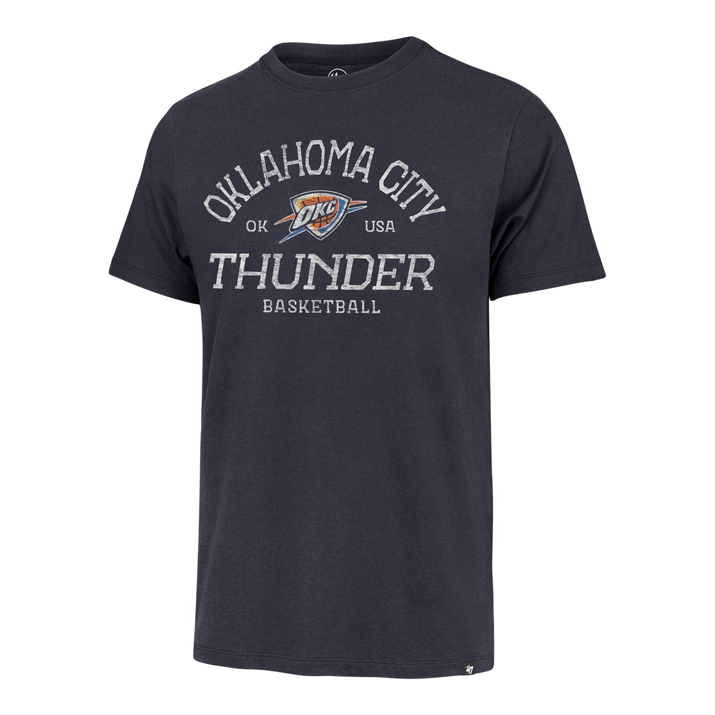 OKC Thunder 47 Brand Bankshot Franklin T-Shirt in Blue - Front View