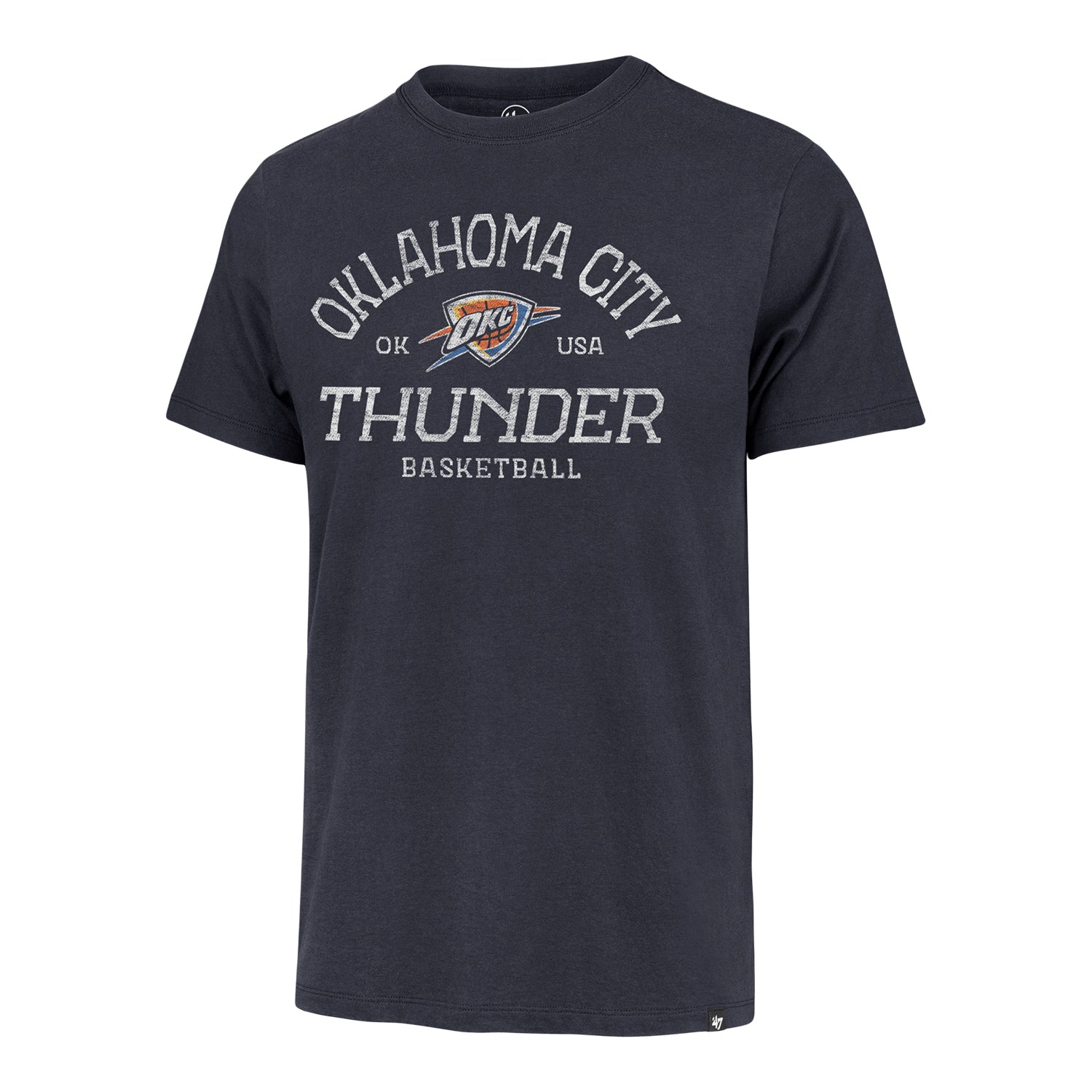 OKC Thunder 47 Brand Bankshot Franklin T-Shirt in Blue - Front View