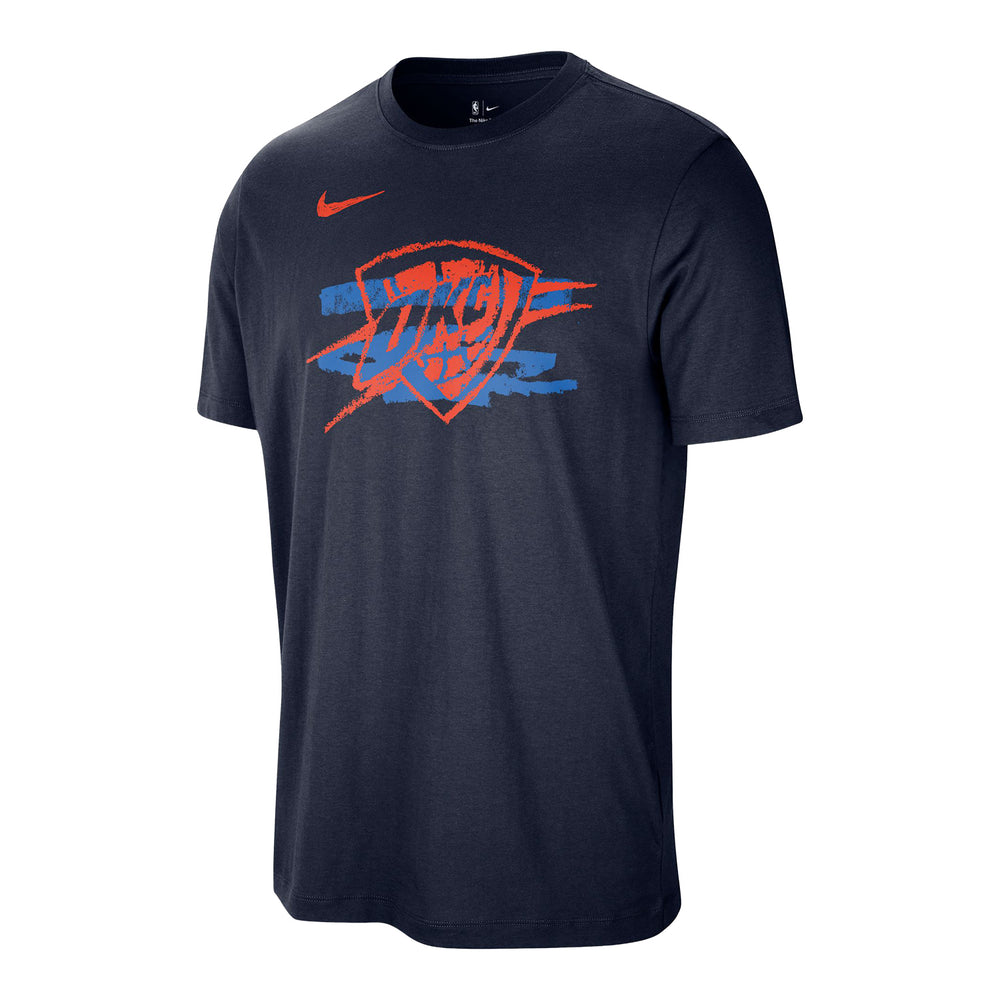 OKC Thunder Nike Chalk Shield Logo T-Shirt