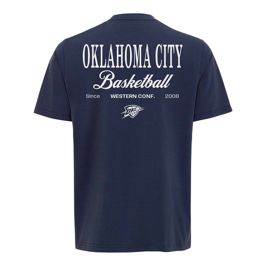 OKC Thunder Sportiqe Duke Yamas Script T-Shirt in Navy - Front View