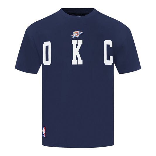 OKC Thunder Pro Standard Repeat Billboard T-Shirt in Blue - Front View