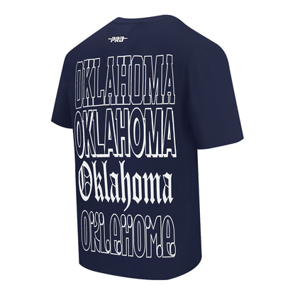 OKC Thunder Pro Standard Repeat Billboard T-Shirt in Blue - Back View