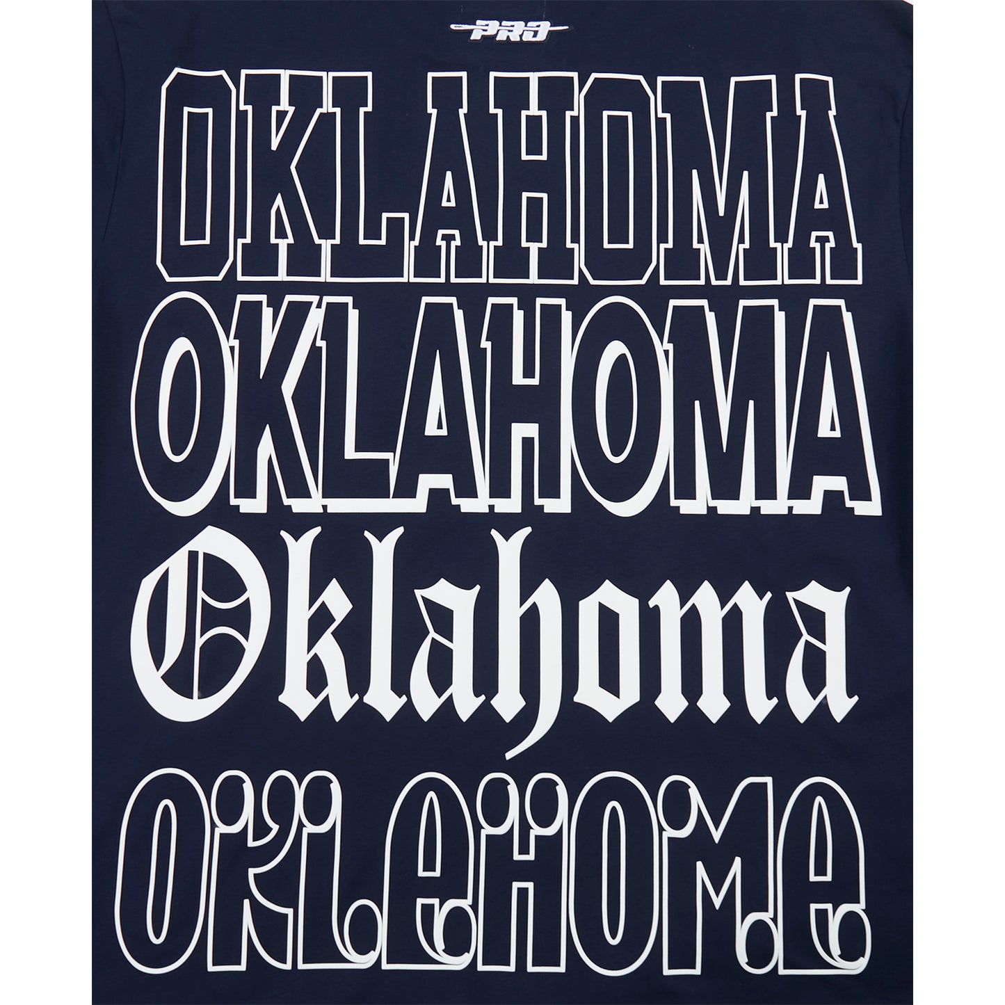 OKC Thunder Pro Standard Repeat Billboard T-Shirt in Blue - Back View