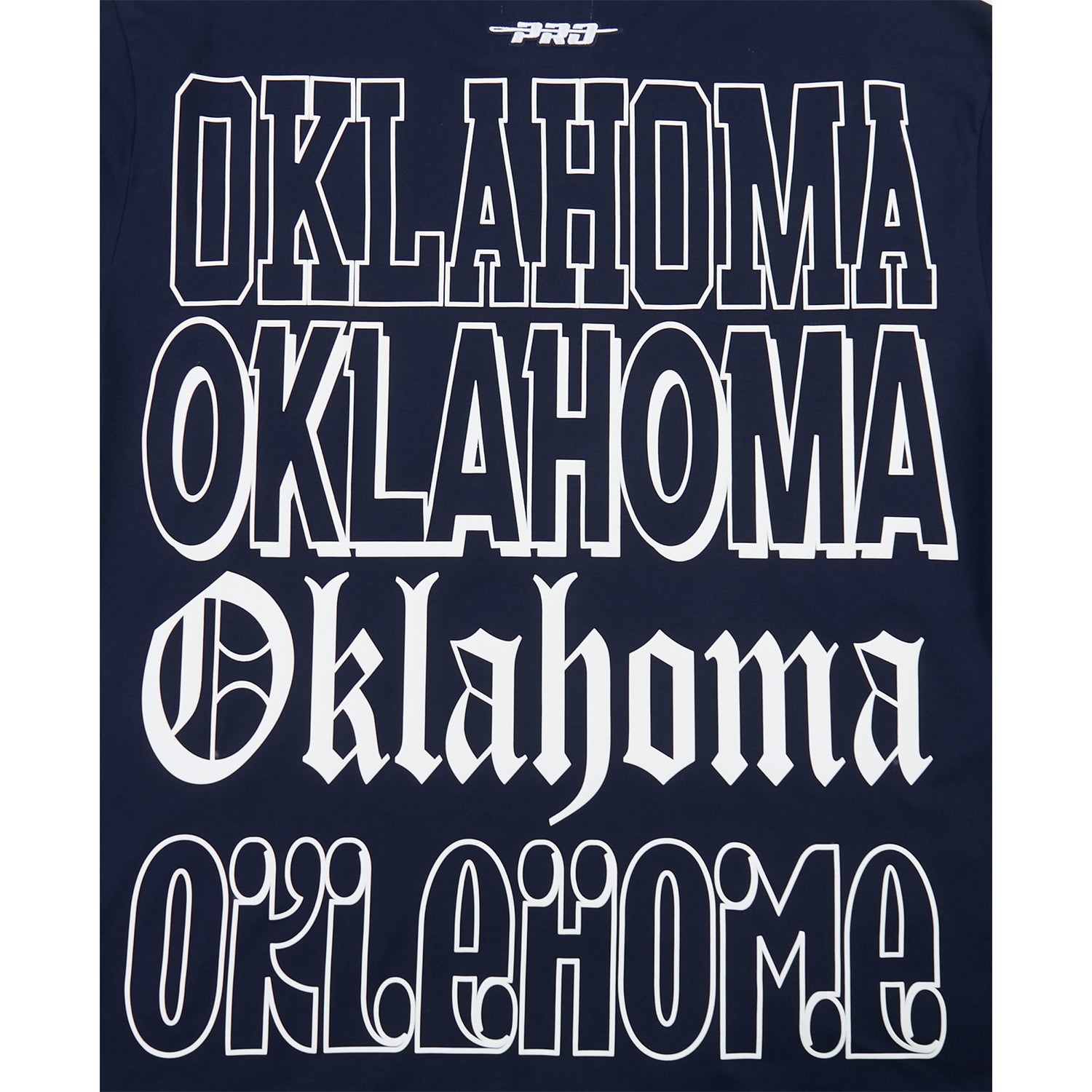 OKC Thunder Pro Standard Repeat Billboard T-Shirt in Blue - Back View