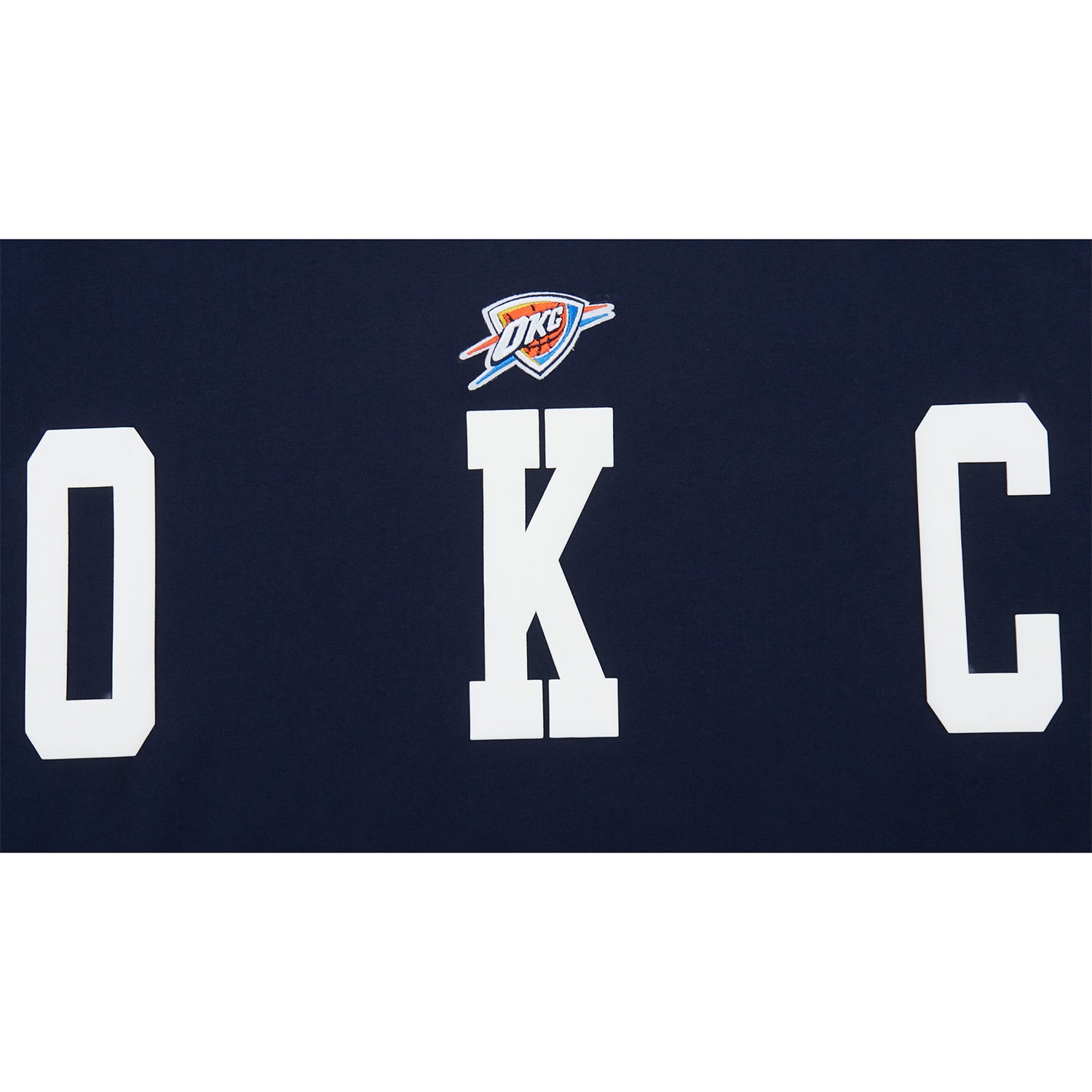 OKC Thunder Pro Standard Repeat Billboard T-Shirt in Blue - Front View