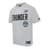 OKC THUNDER PRO STANDARD MODERN ORIGINALS GREY T-SHIRT IN GREY - FRONT SIDE VIEW