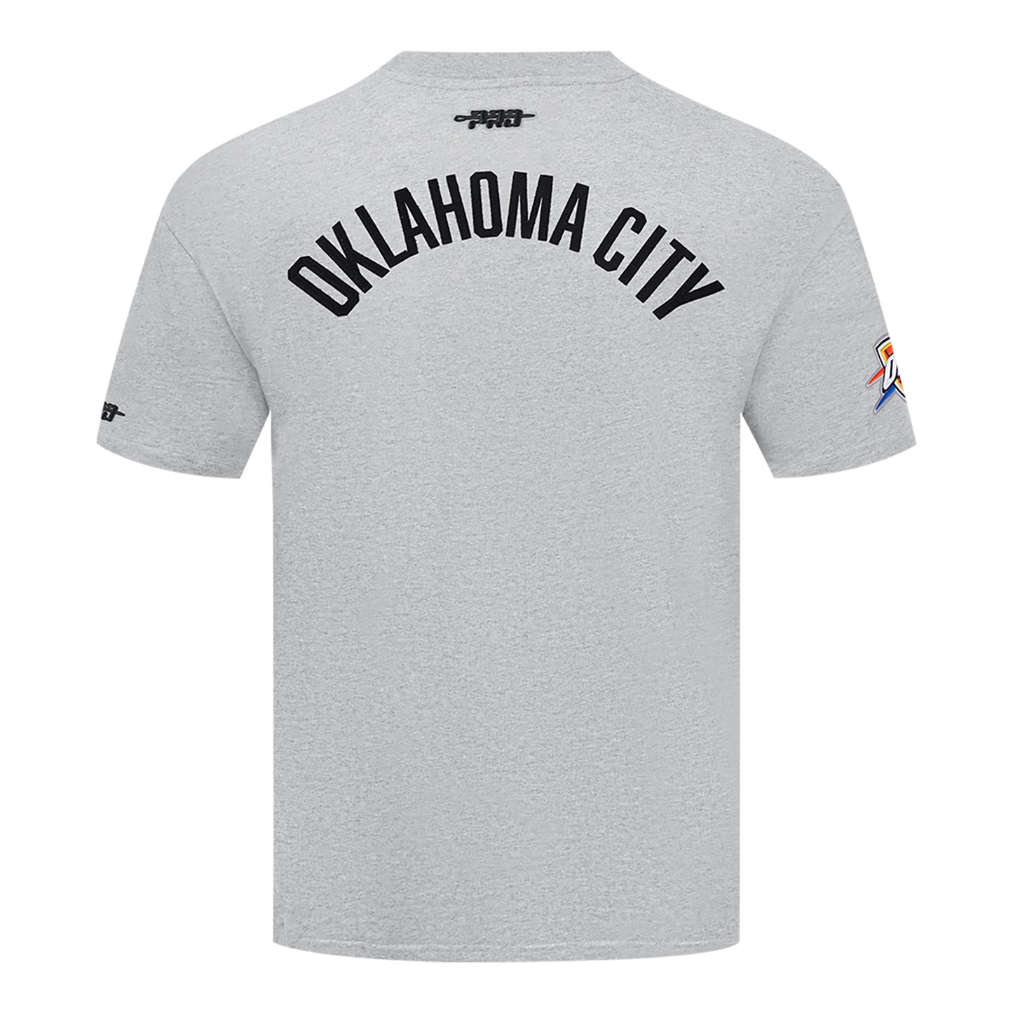 OKC THUNDER PRO STANDARD MODERN ORIGINALS GREY T-SHIRT IN GREY - BACK VIEW