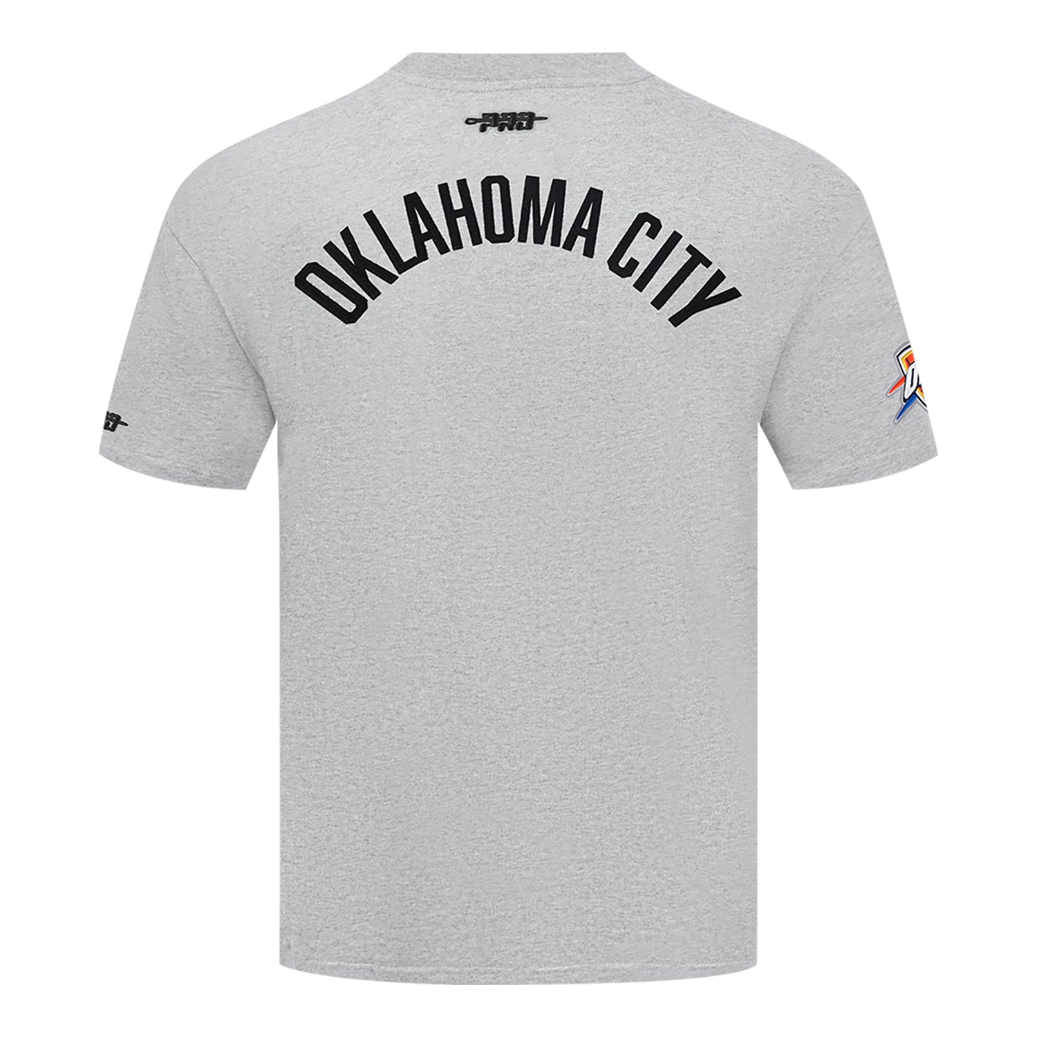 OKC THUNDER PRO STANDARD MODERN ORIGINALS GREY T-SHIRT IN GREY - BACK VIEW
