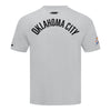 OKC THUNDER PRO STANDARD MODERN ORIGINALS GREY T-SHIRT IN GREY - BACK VIEW