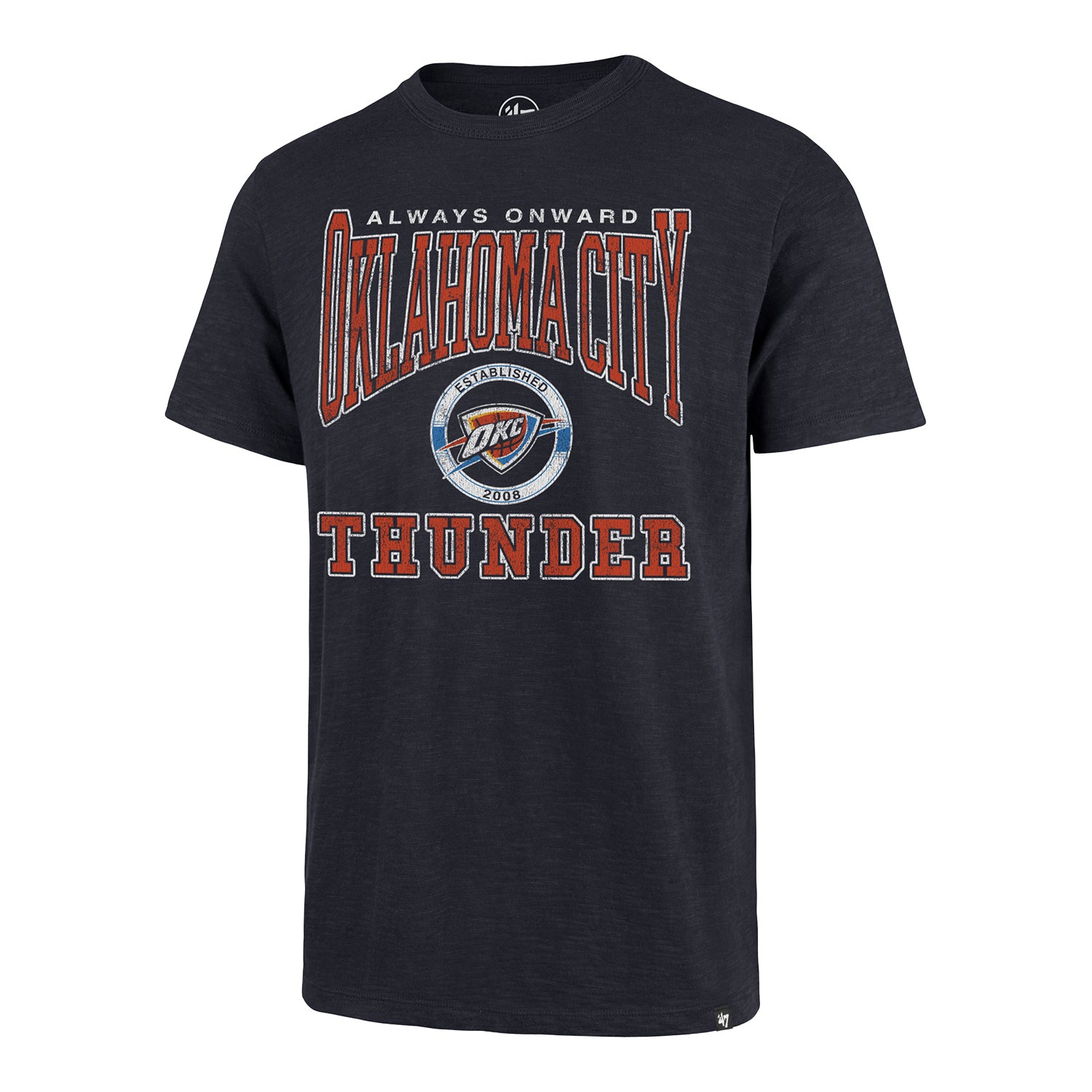 OKC THUNDER 47 BRAND ALL OUT FRANKLIN T-SHIRT in Black - Front View